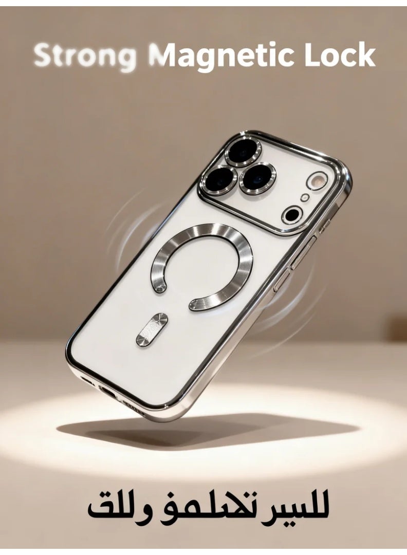 Orange Life iPhone 17 Pro Max Electroplated Magnetic Case | 360° Full Protection | 9H Privacy Glass | MagSafe Compatible - Image 5